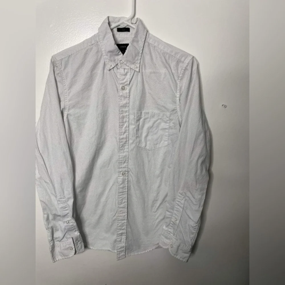 White J.Crew polkadot long sleeve button down size‎ xs